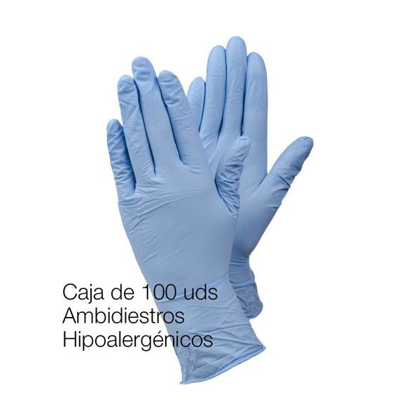 Guantes Nitrilo Azul (100 uds. ) -S