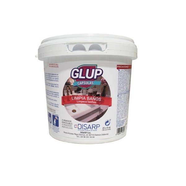 Limpia baños ultra concentrado en cápsulas monodosis de GLUP DISARP