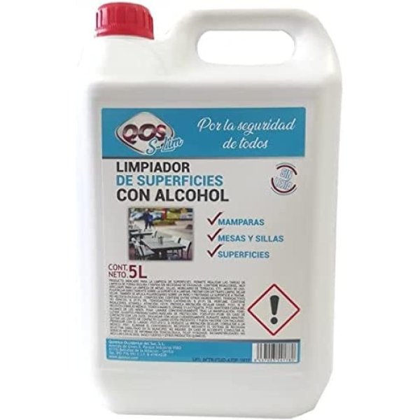 Limpador de superfícies com álcool sanitário 5L