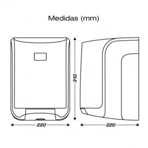 Pack dispensador bobinas secamanos papel mecha y 6 rollos