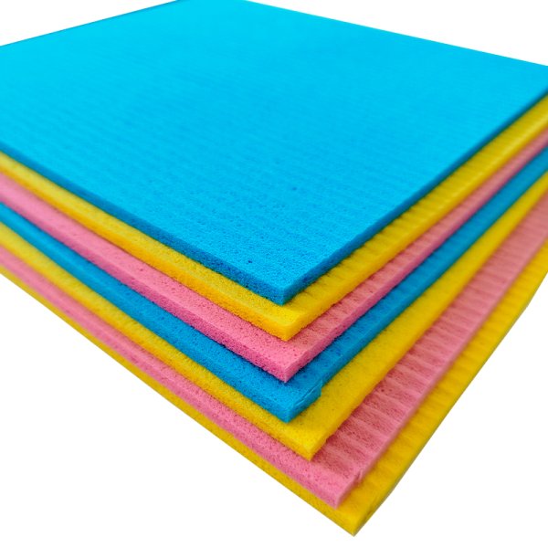 Bayeta sueca de celulosa súper absorbente y ecológica. Pack 8 uds color surtido