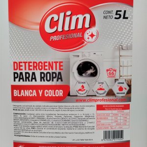 Detergente lavadora para ropa blanca y a color 5L