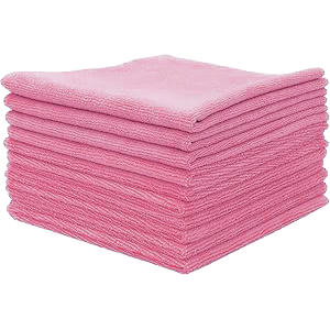 Panos de microfibra XL rosa 35x40 cm Clim Professional Azul. Pacote de 12 panos