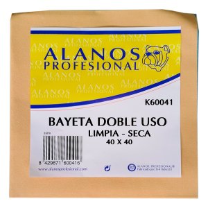 Bayeta cristales de piel doble acción limpia y seca 40x40 cm Alanos